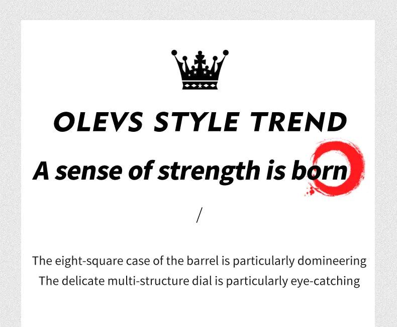 OLEVS Men's Fashion Barrel Shaped Dial Quartz Wristwatch Carauana Store