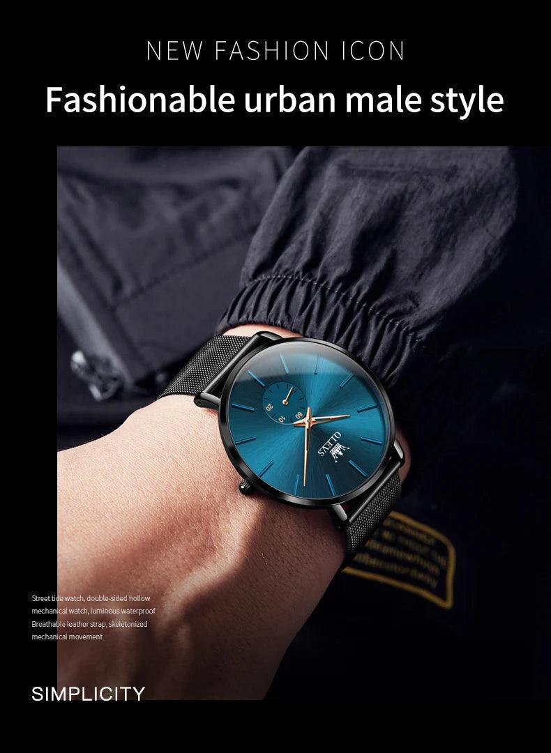 OLEVS Men's Minimalist Ultra-thin Original Quartz Watch Carauana Store