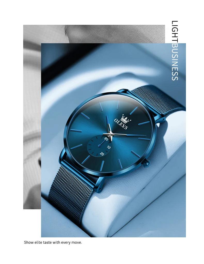 OLEVS Men's Minimalist Ultra-thin Original Quartz Watch Carauana Store