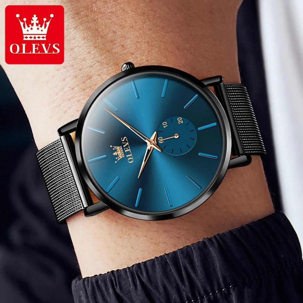 OLEVS Men's Minimalist Ultra-thin Original Quartz Watch Carauana Store