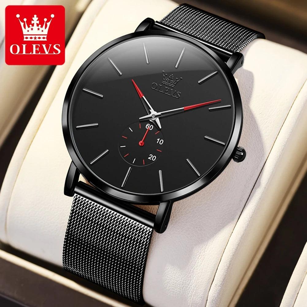 OLEVS Men's Minimalist Ultra-thin Original Quartz Watch Carauana Store