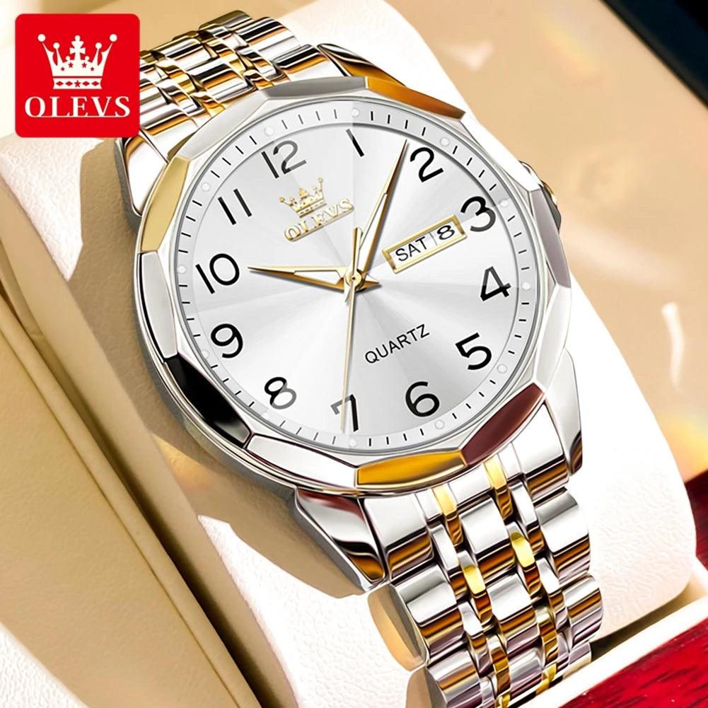 OLEVS Stainless Steel Quartz Watch | Fashionably Functional with Luminous Display and Water Resistance Carauana Store