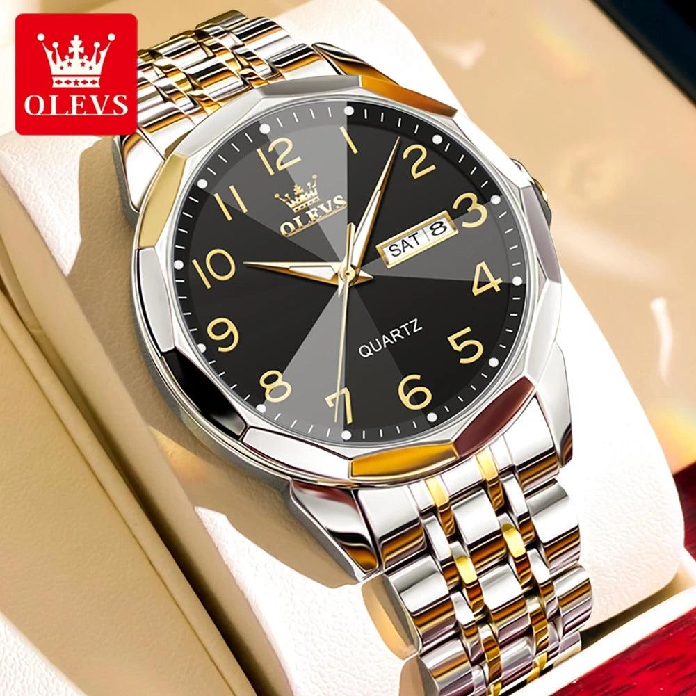 OLEVS Stainless Steel Quartz Watch | Fashionably Functional with Luminous Display and Water Resistance Carauana Store