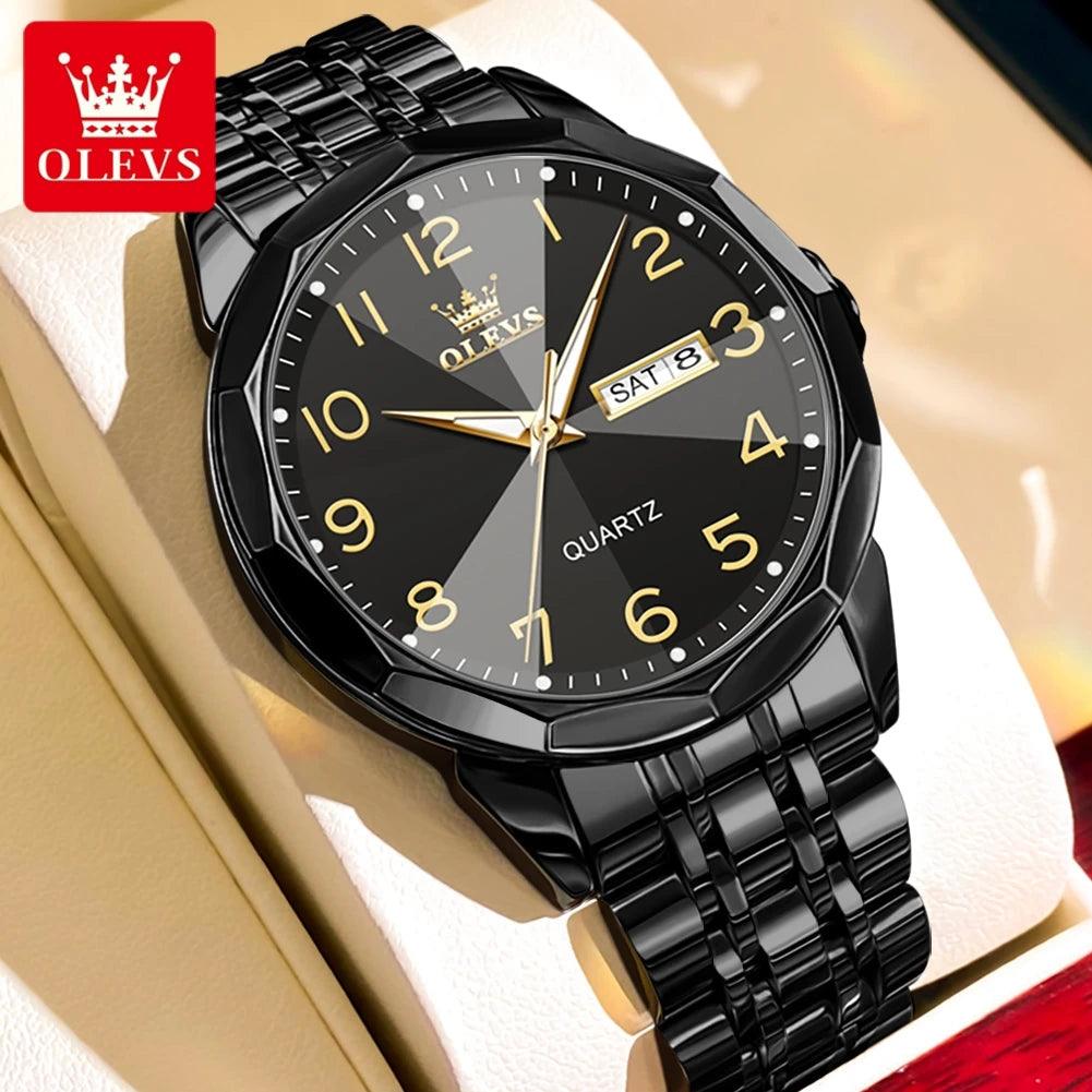 OLEVS Stainless Steel Quartz Watch | Fashionably Functional with Luminous Display and Water Resistance Carauana Store