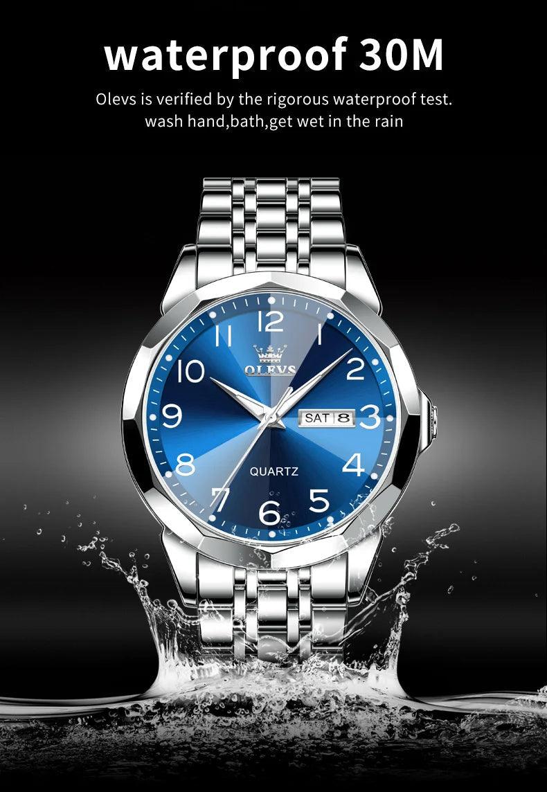 OLEVS Stainless Steel Quartz Watch | Fashionably Functional with Luminous Display and Water Resistance Carauana Store