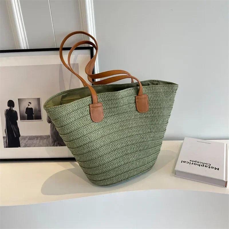 Sunny Days Ahead: Portable Straw Shoulder Bag – Your Stylish Satchel Carauana Store