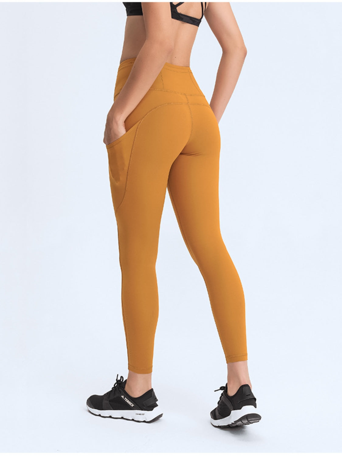 Wide Waistband Leggings with Pockets Carauana Store