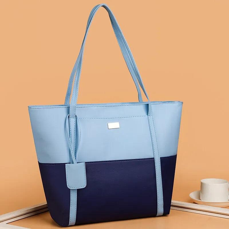 Women Pu Leather Fashion Color Match Shoulder Bag Large Capacity Handbag Carauana Store