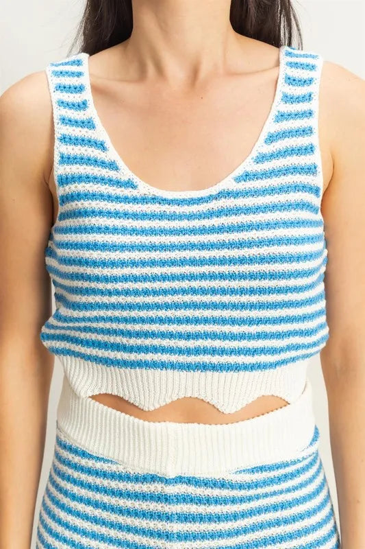 HYFVE Striped Cropped Tank and Shorts Set Carauana Store
