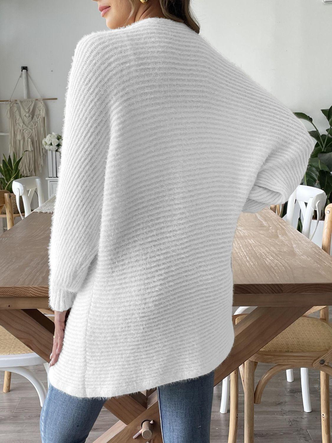 Open Front Long Sleeve Cardigan Carauana Store