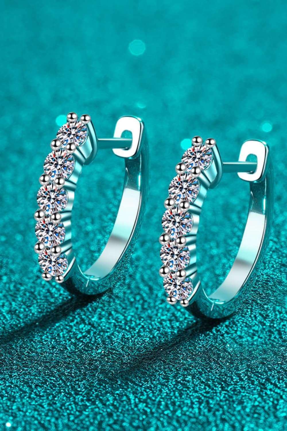 1 Carat Moissanite Hoop Earrings Carauana Store