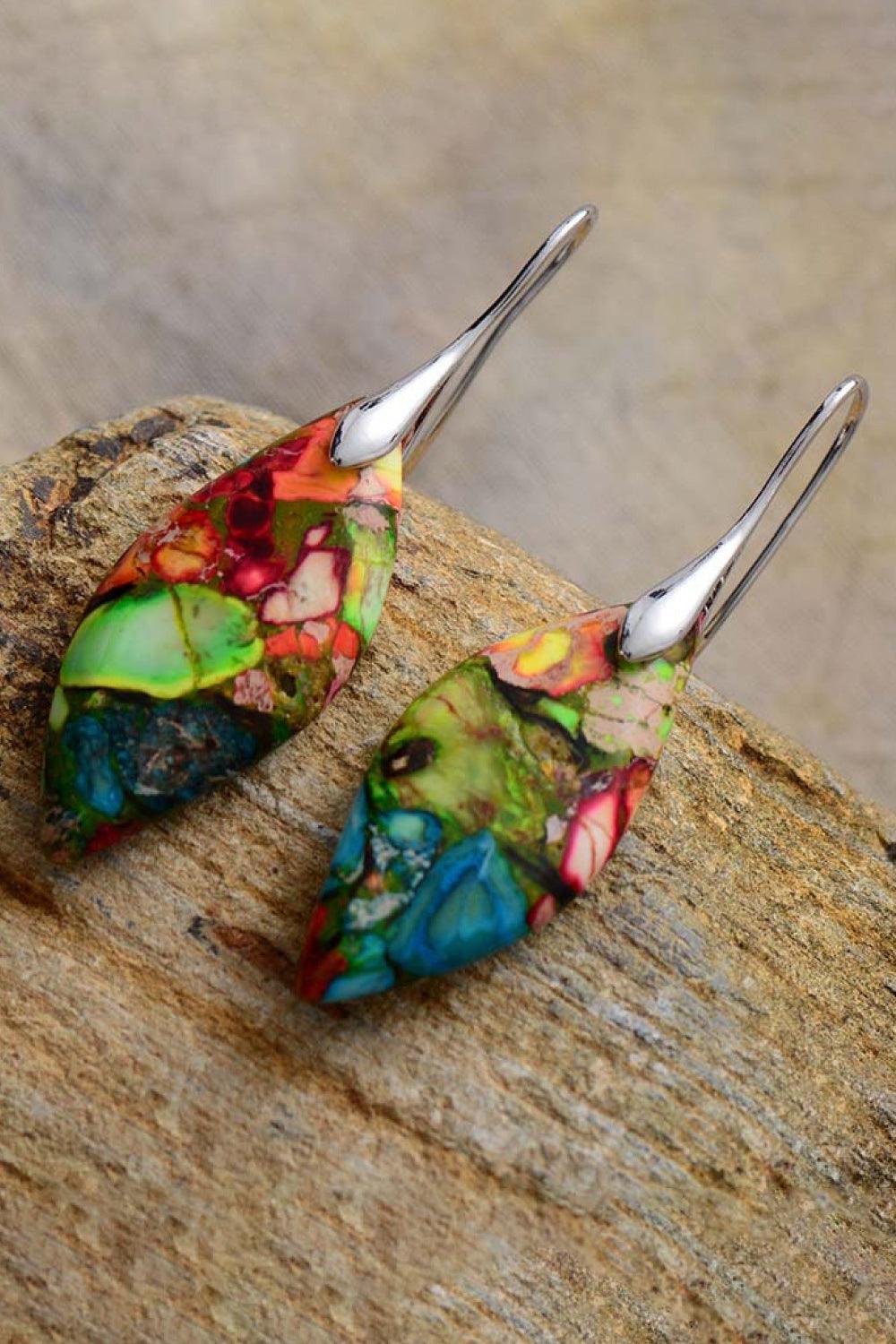 Handmade Natural Stone Dangle Earrings Carauana Store