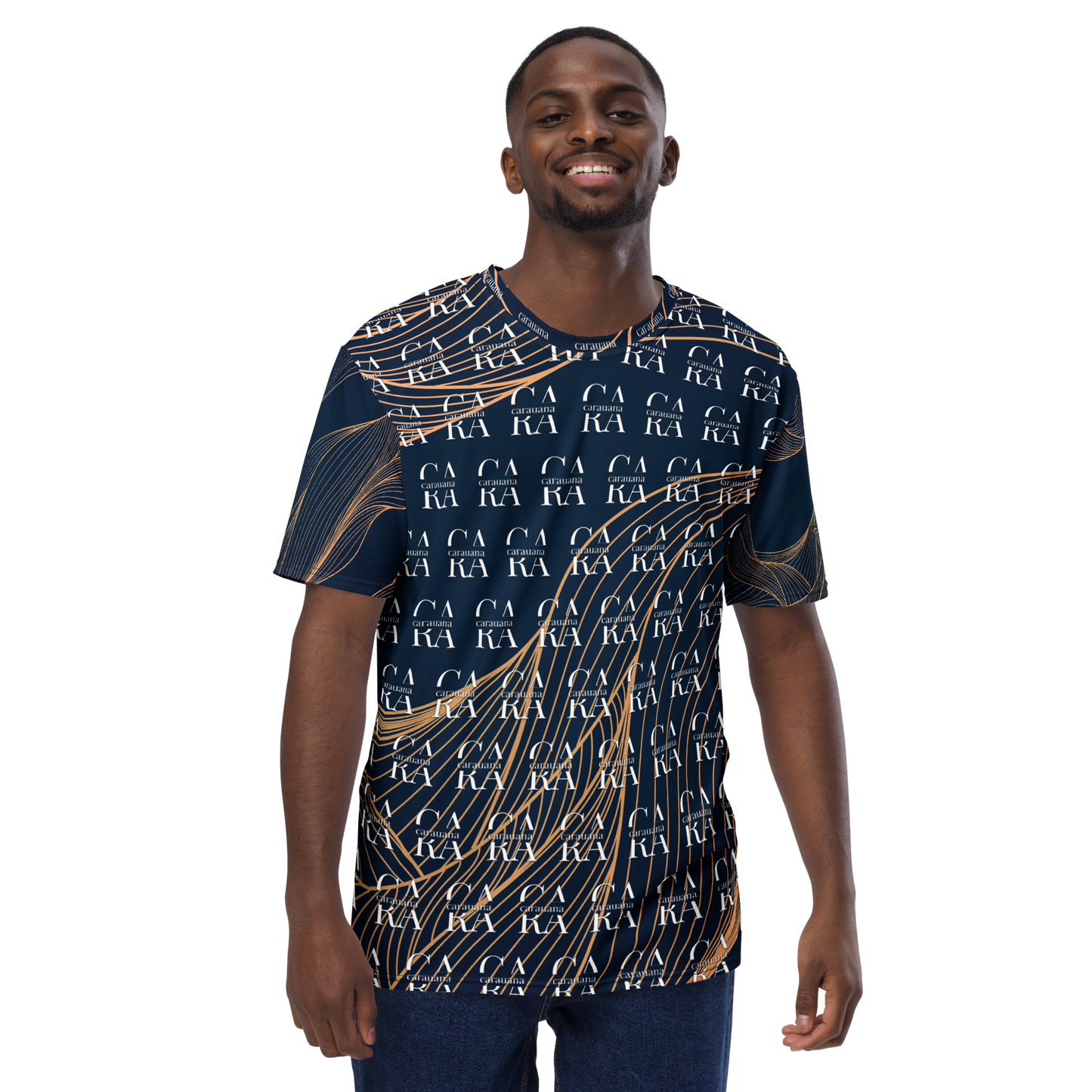 CaRaUaNa Men's t-shirt blue gold