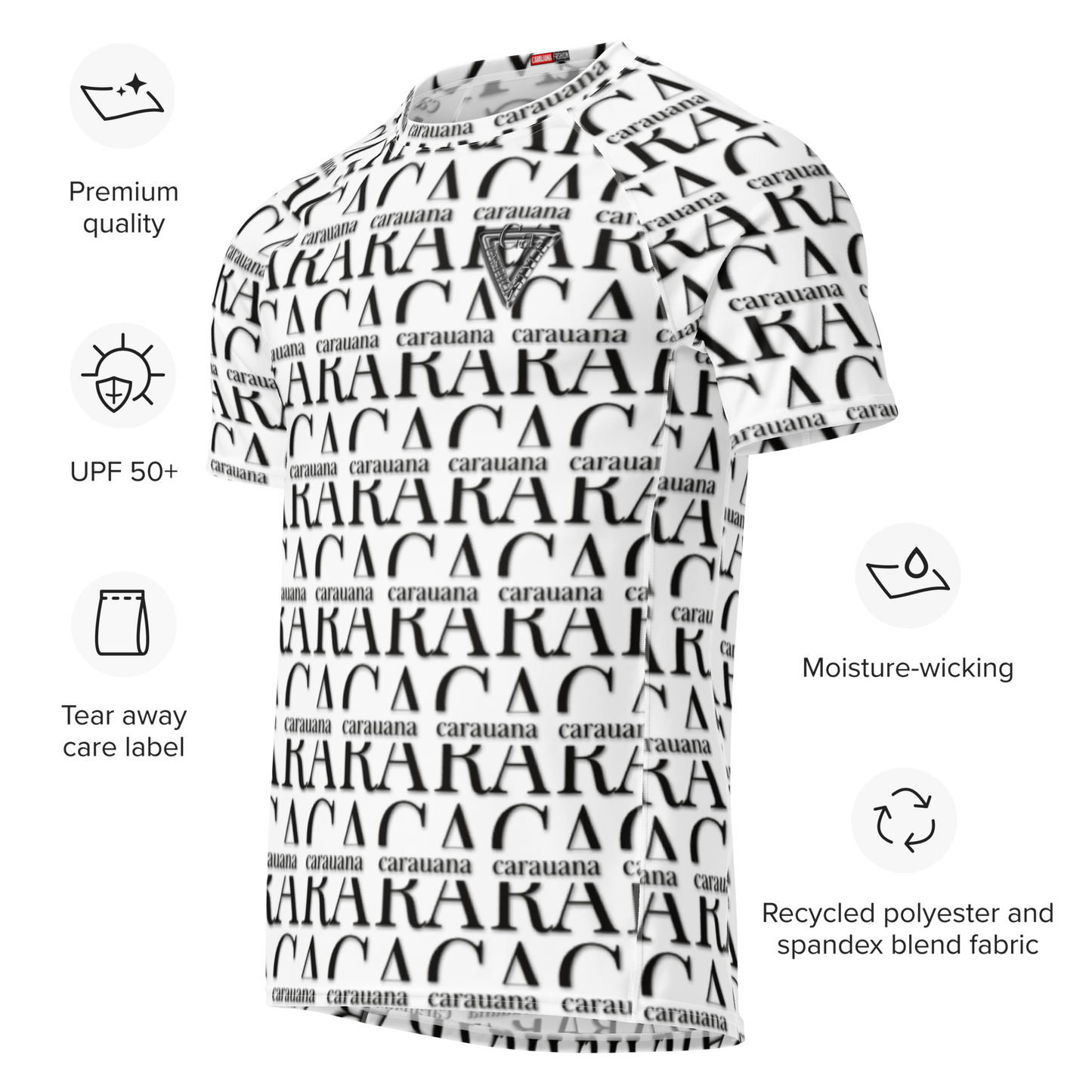 Original CaRaUaNa Rash Guard Brand Black Carauana Store