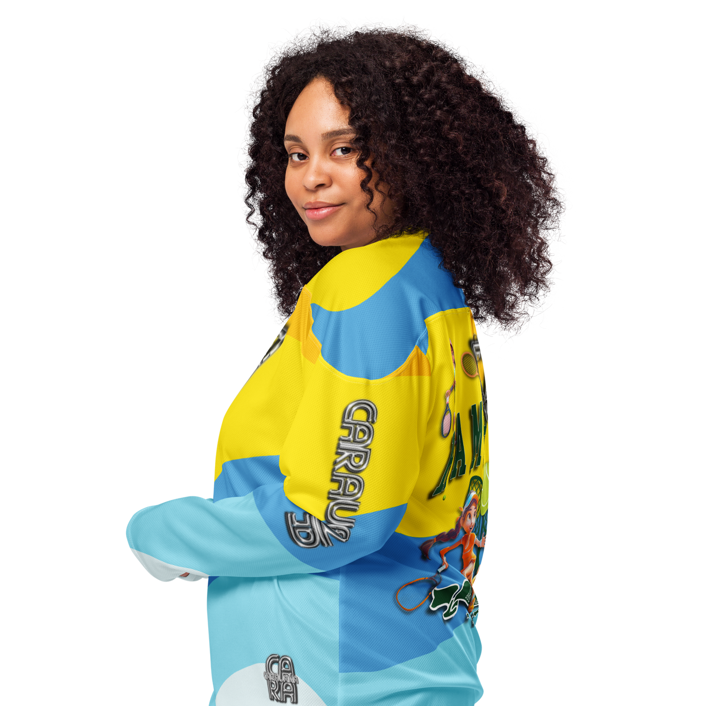 🥎 Premium® CaRaUaNa Tennis Sweatshirt – Yellow