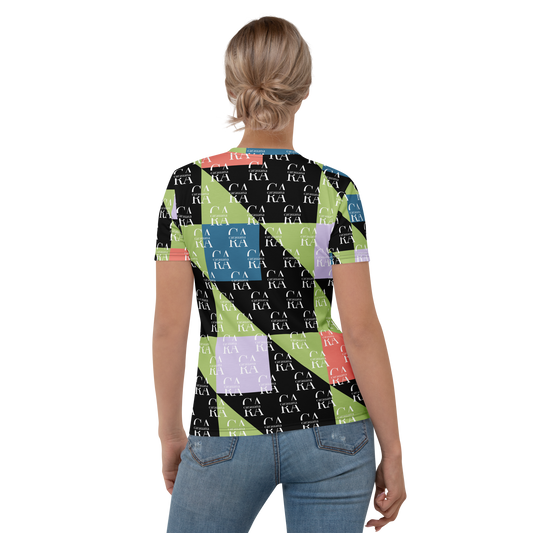 Women's T-shirt Green Black branded Carauana Store