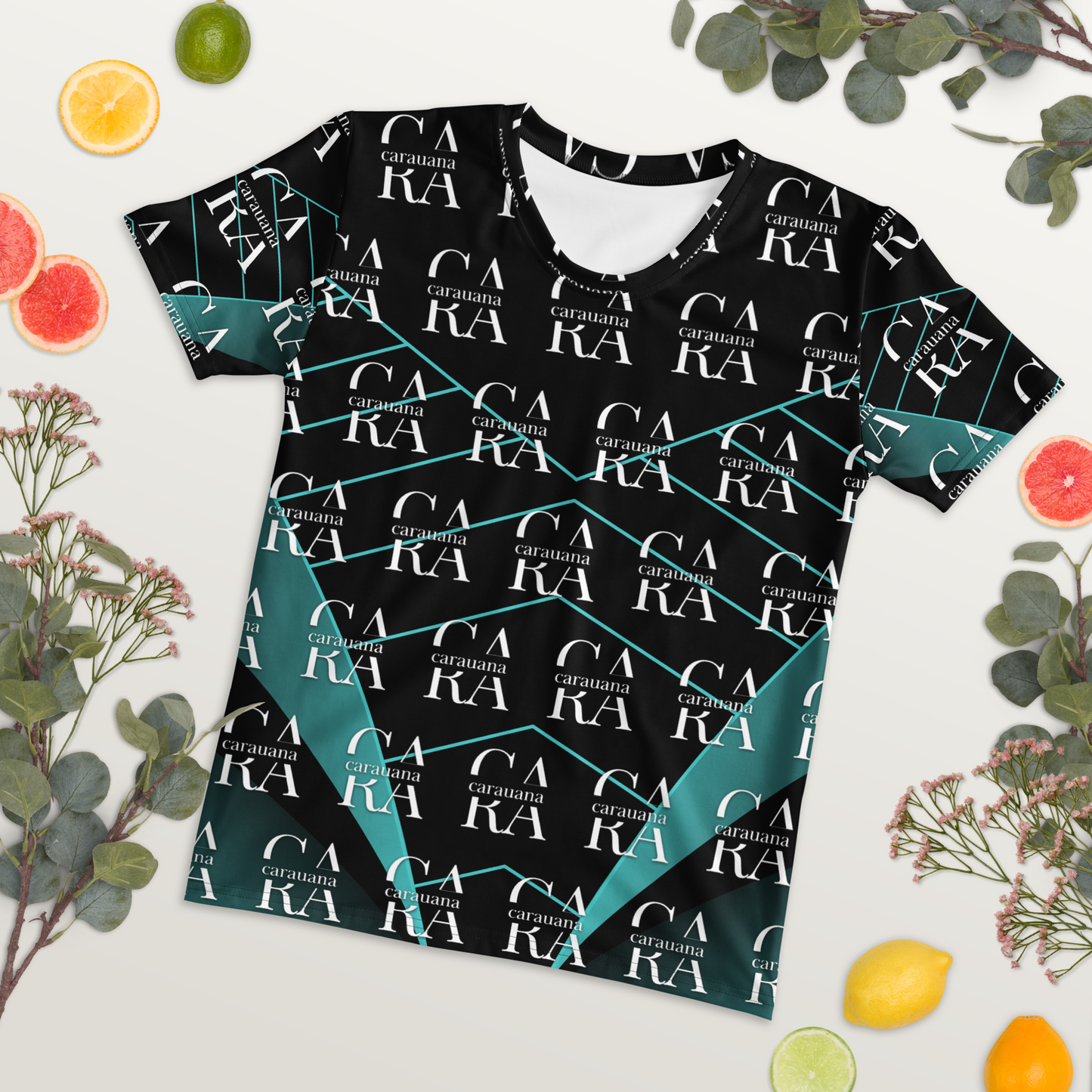 Women's T-shirt black Green Famous Carauana Store