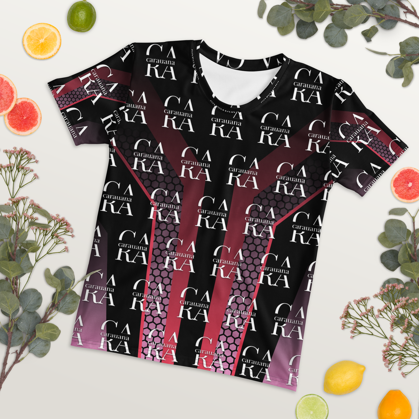 Women's T-shirt black Pink Carauana Store