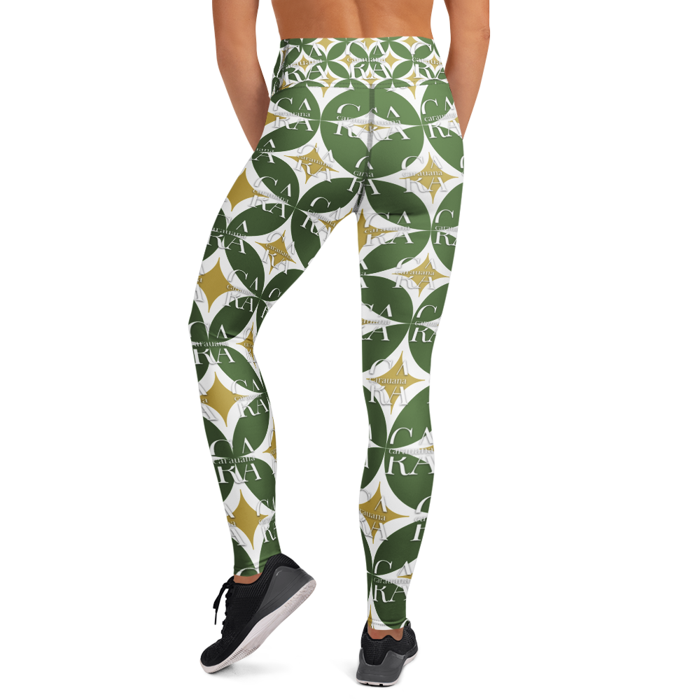 CaRaUaNa Leggings SPORT Pattern Green