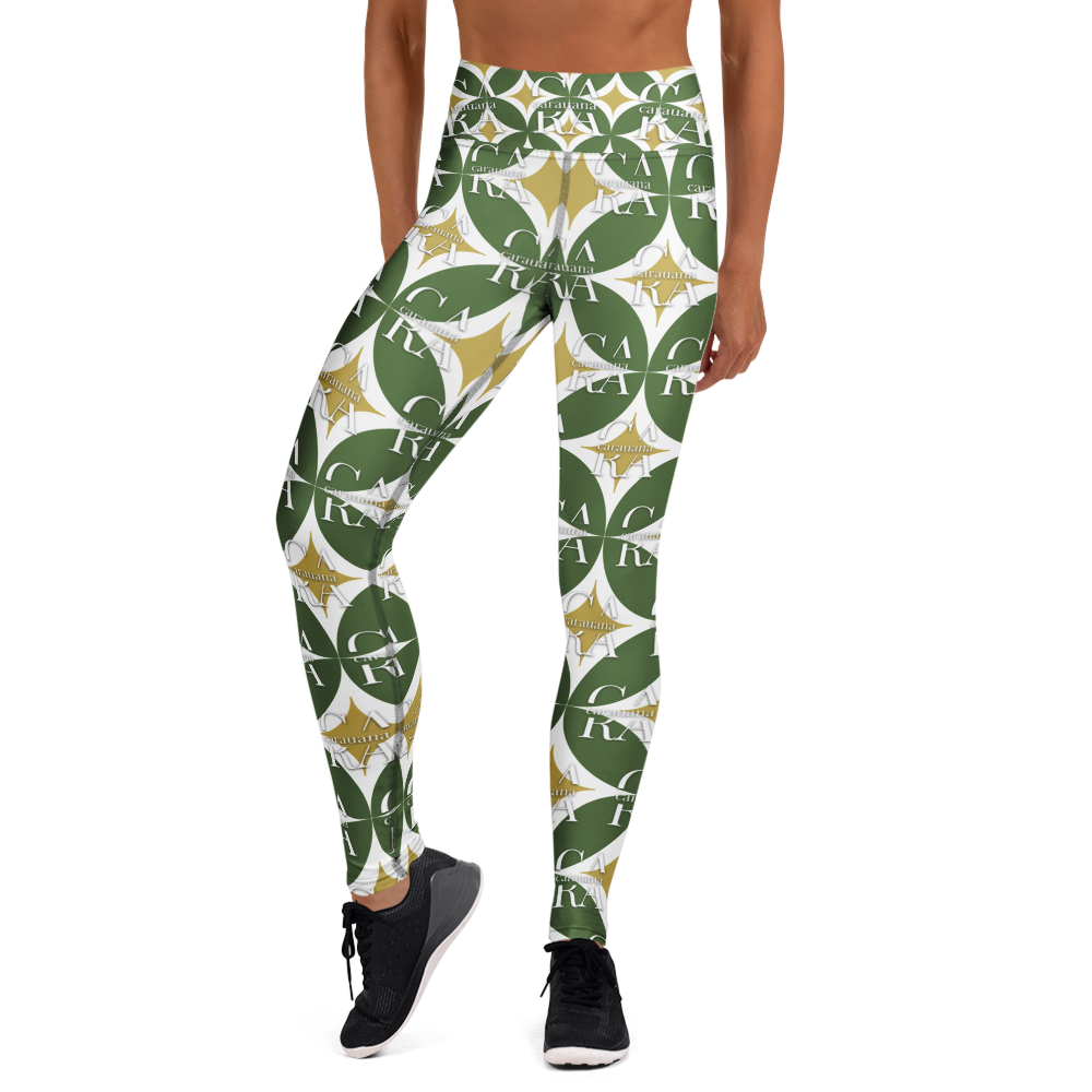CaRaUaNa Leggings SPORT Pattern Green