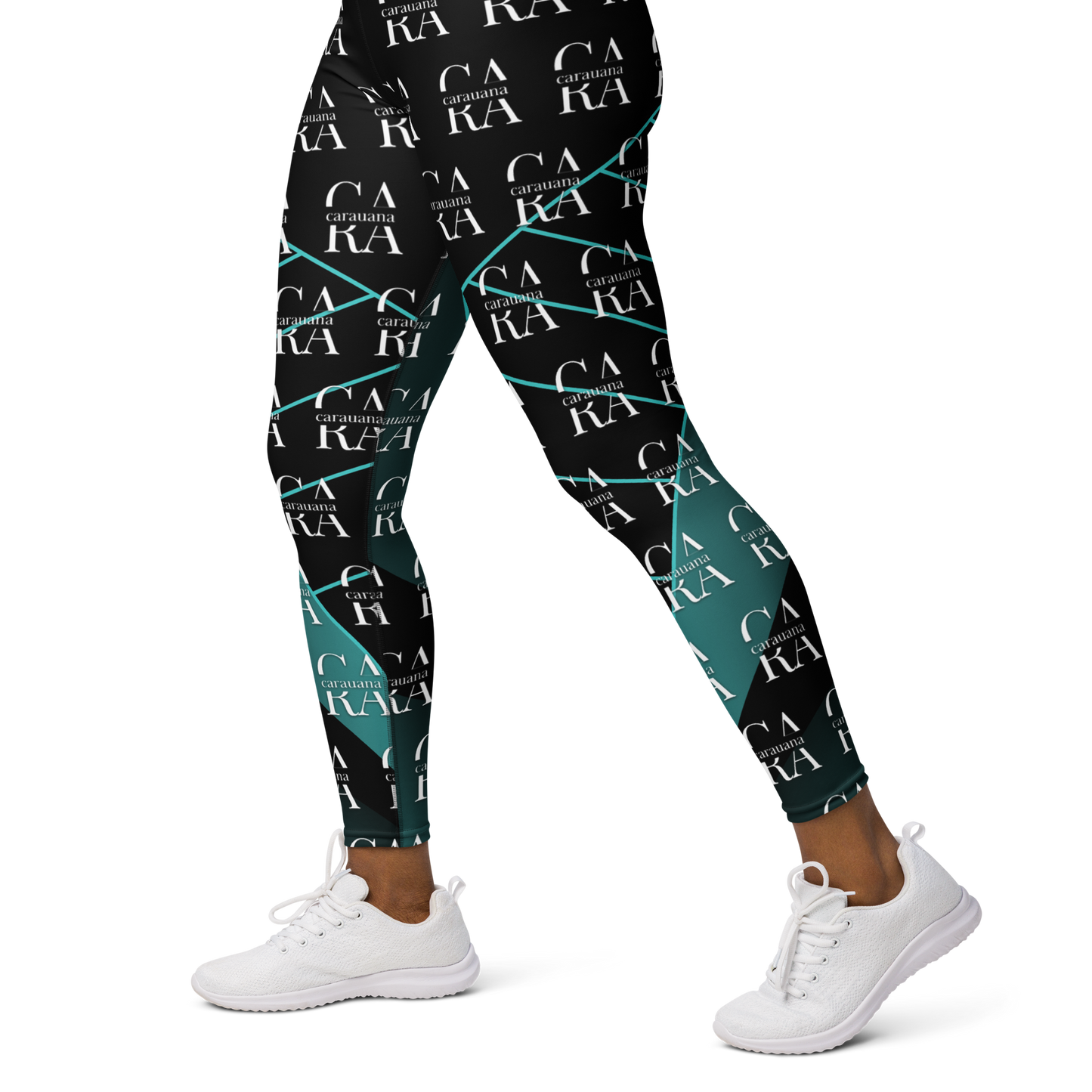 CaRaUaNa Leggings SPORT black Green Famous Carauana Store