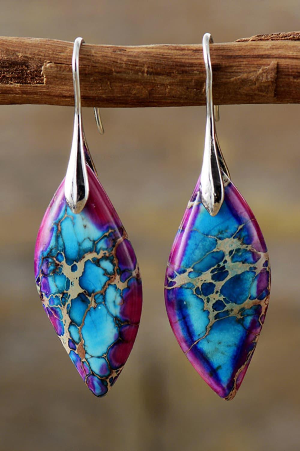 Handmade Natural Stone Dangle Earrings Carauana Store