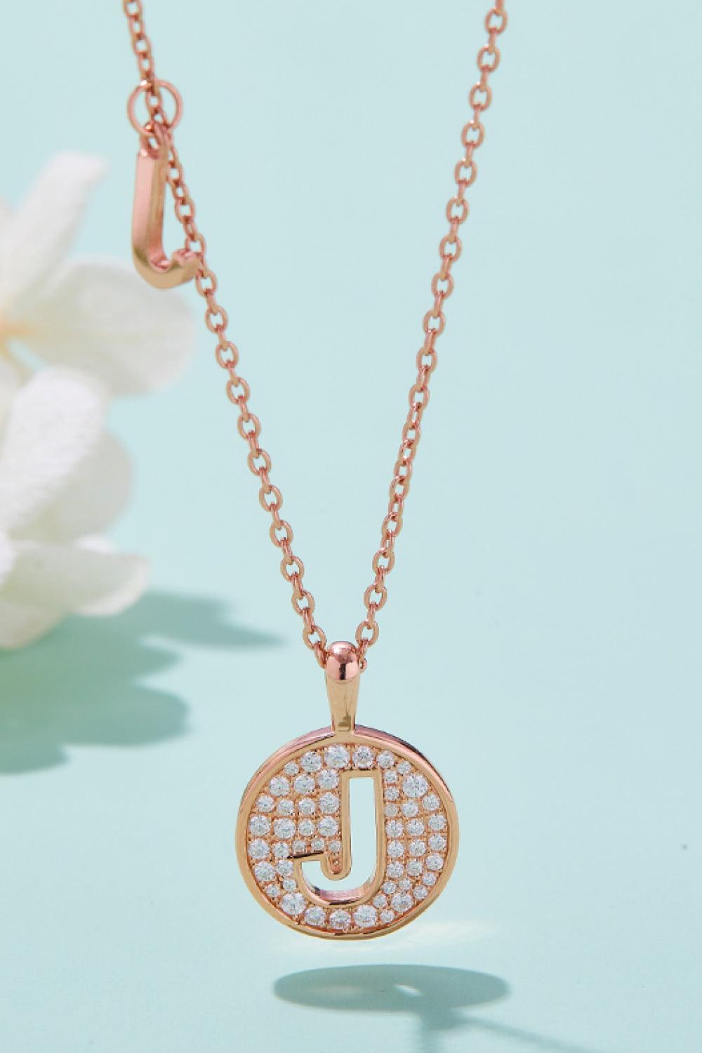 Moissanite A to J Pendant Necklace Carauana Store