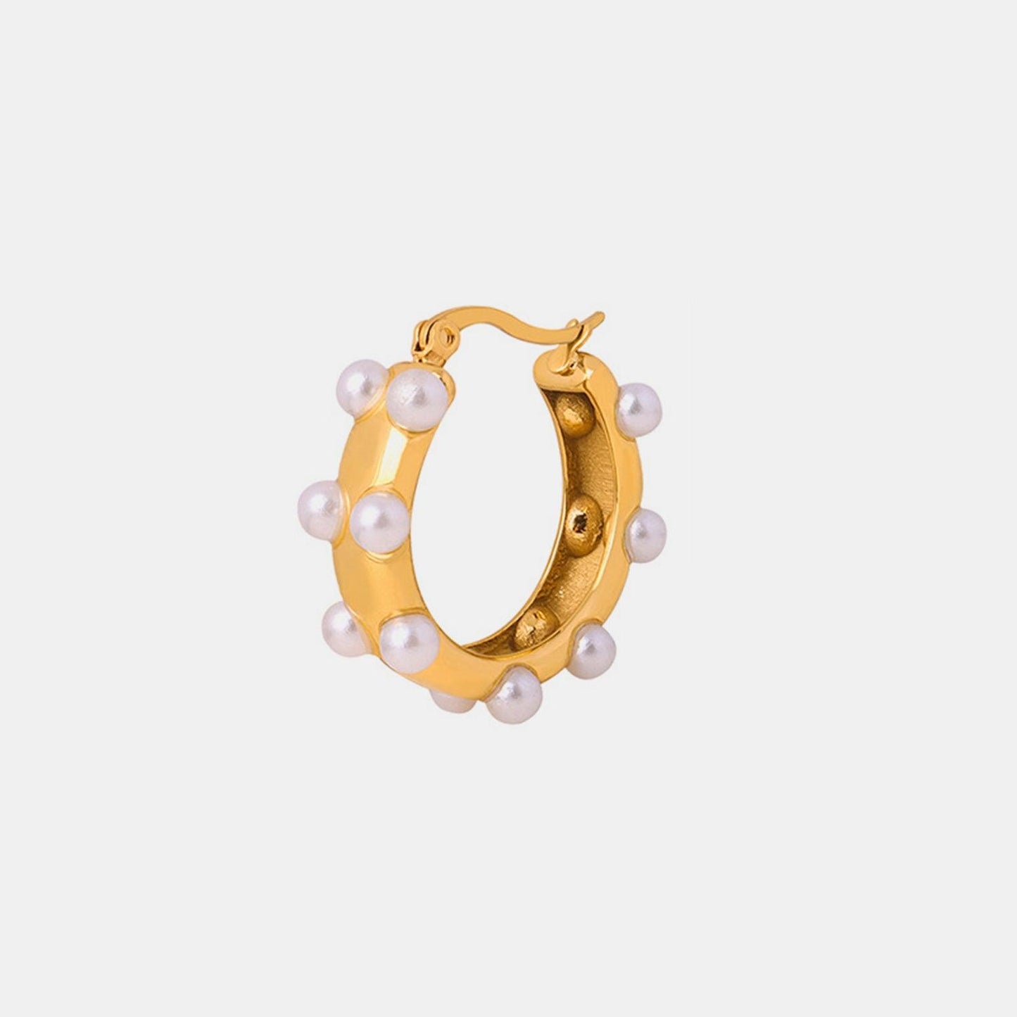 Synthetic Pearl 18K Gold-Plated Earrings Carauana Store