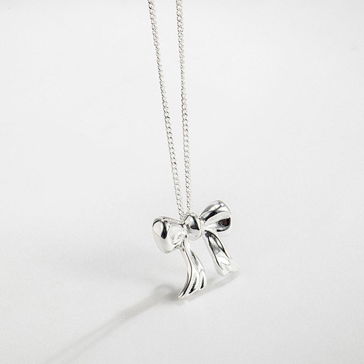 Copper Bow Shape Pendant Necklace Carauana Store