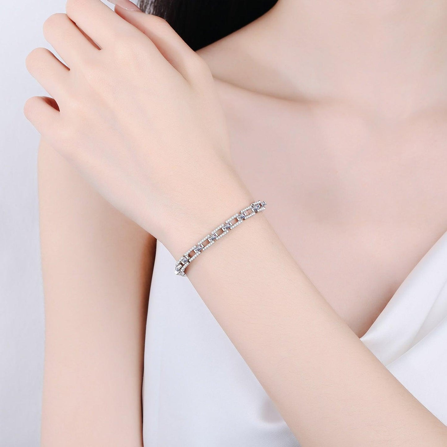 3.2 Carat Moissanite 925 Sterling Silver Bracelet Carauana Store