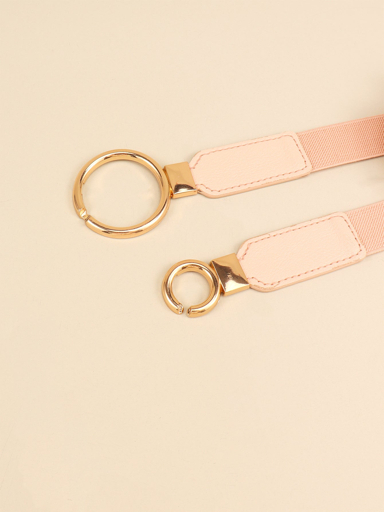 Double Ring Buckle Elastic PU Belt Carauana Store
