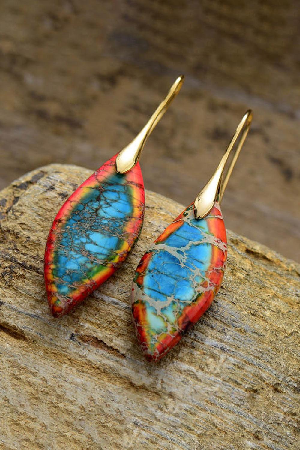 Handmade Natural Stone Dangle Earrings Carauana Store