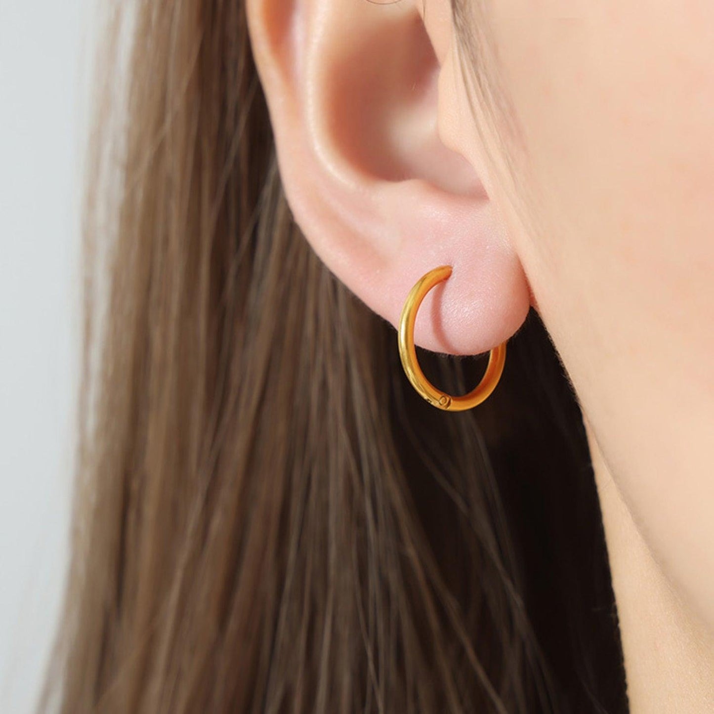 18K Gold-Plated Huggie Earrings Carauana Store