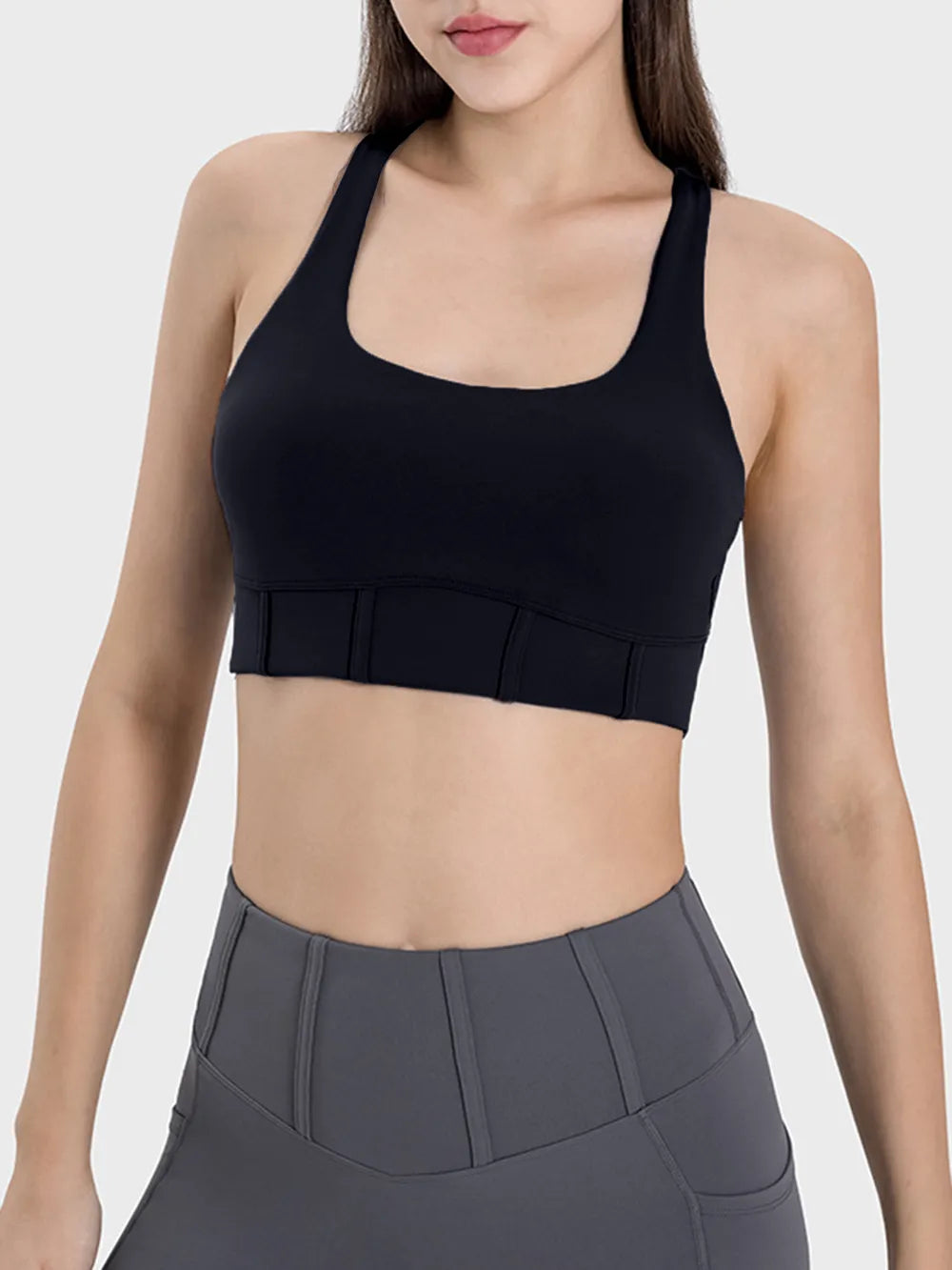 Millennia Square Neck Wide Strap Active Tank Carauana Store