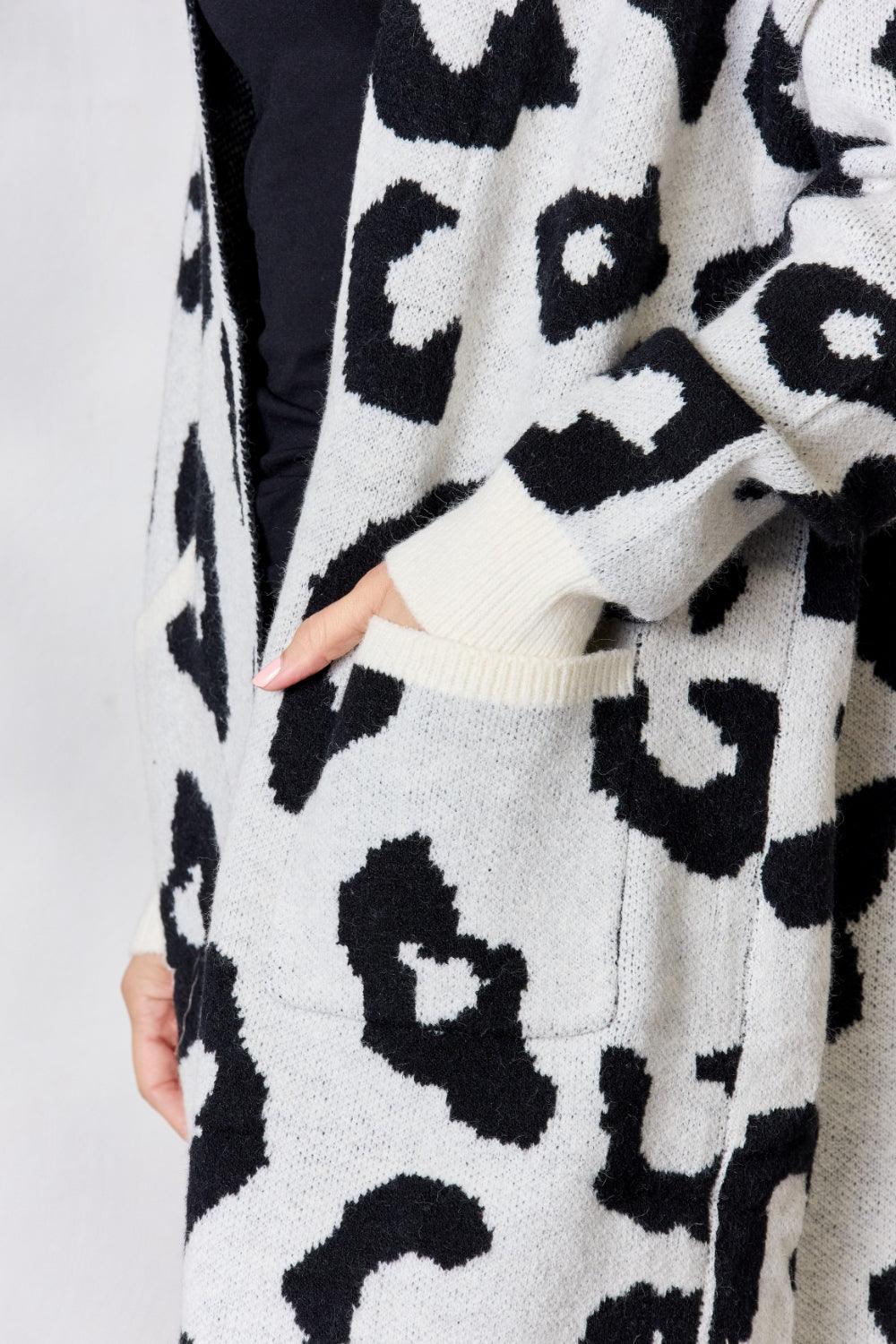 BiBi Leopard Open Front Cardigan Carauana Store