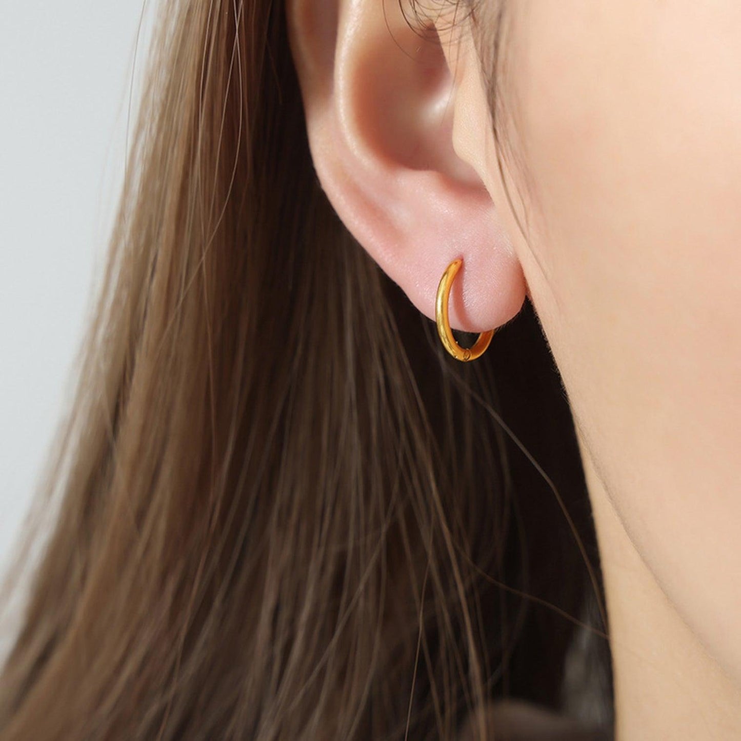 18K Gold-Plated Huggie Earrings Carauana Store
