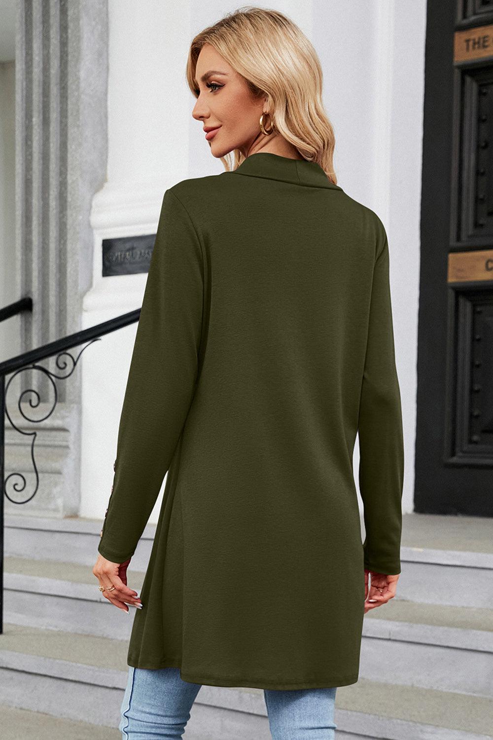 Open Front Long Sleeve Cardigan Carauana Store