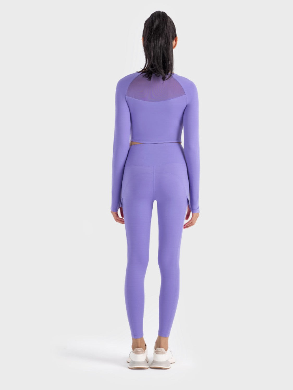 Millennia Square Neck Long Sleeve Cropped Sports Top Carauana Store