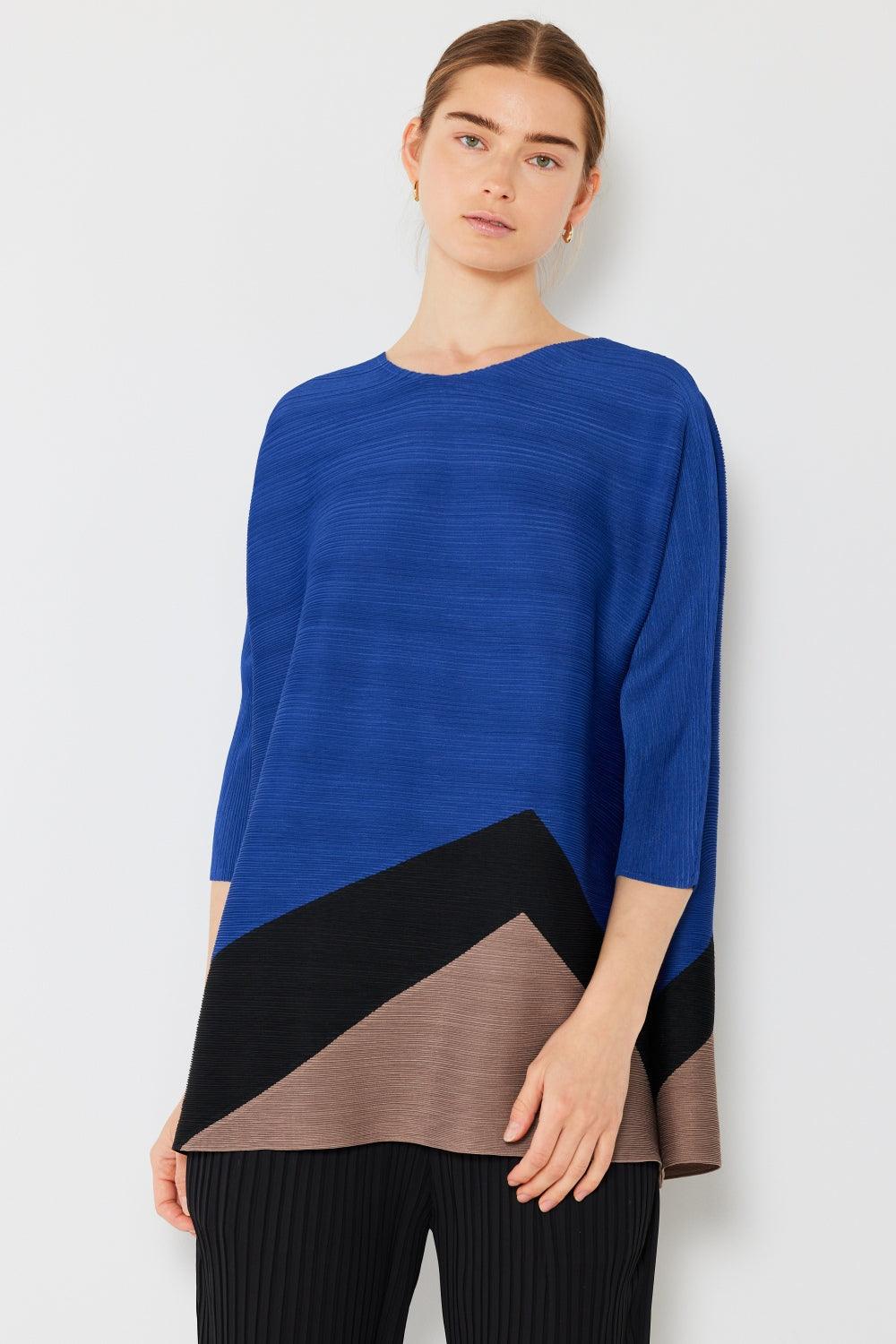 Marina West Swim Pleated Horizontal Rib Color Block Top Carauana Store
