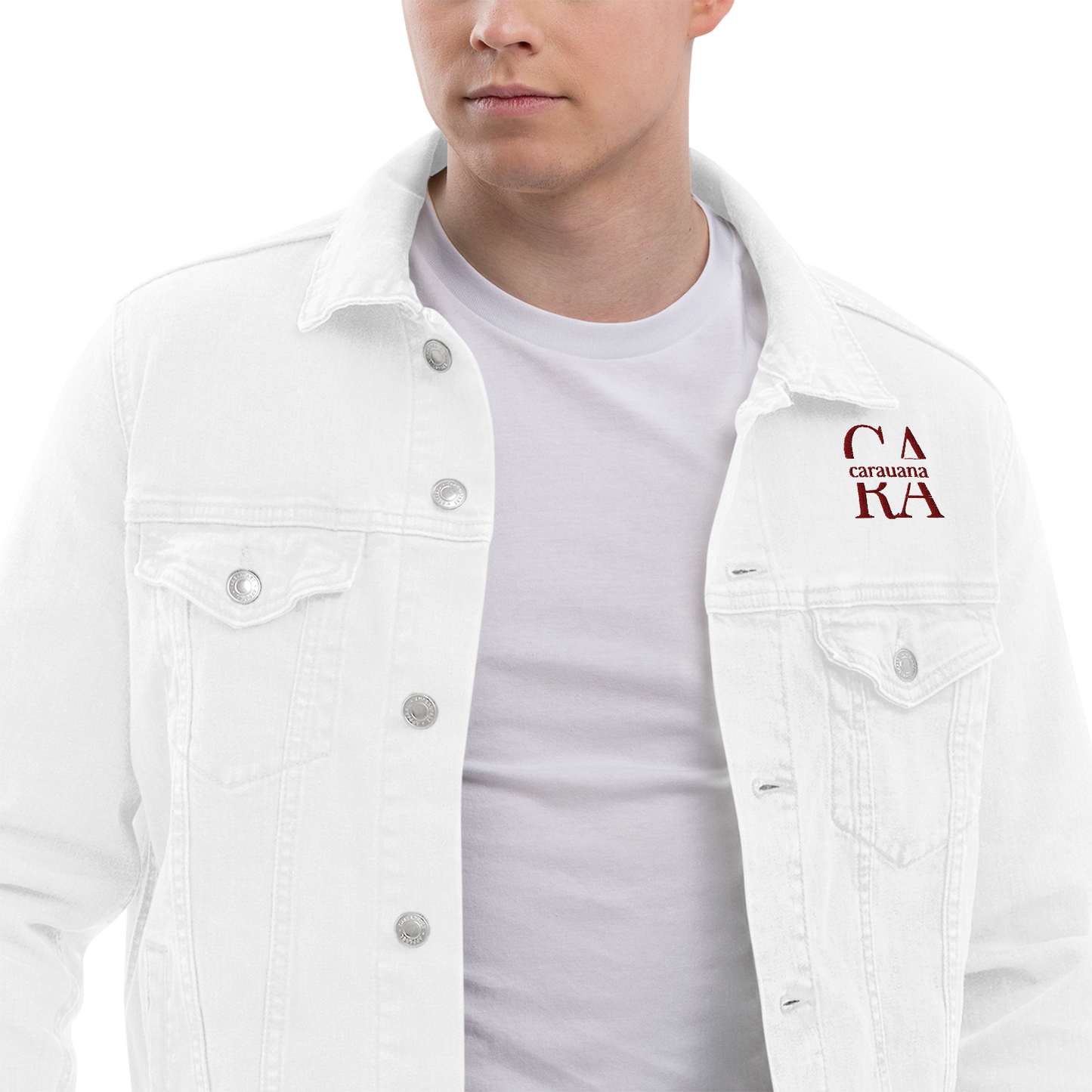 CaRaUaNa Original denim jacket white
