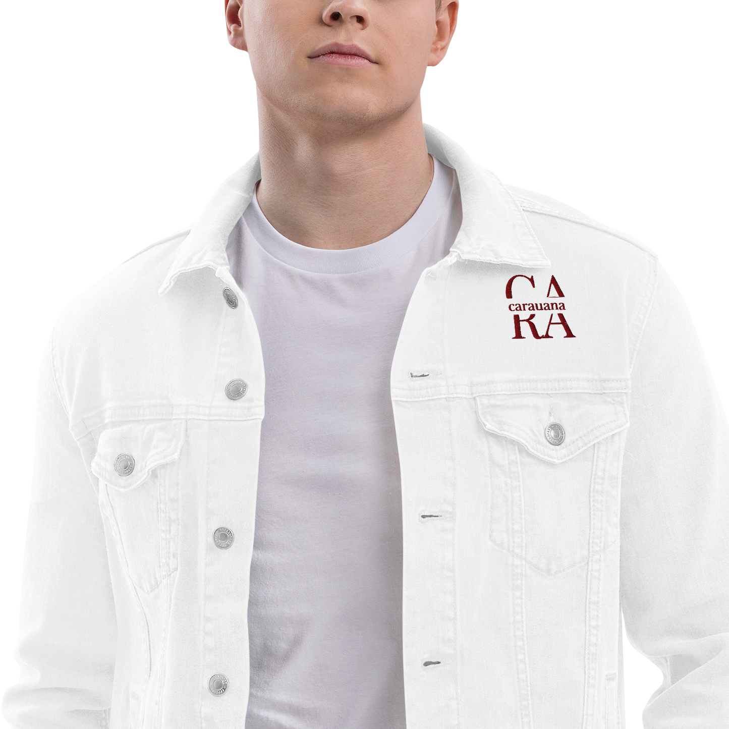 CaRaUaNa Original denim jacket white
