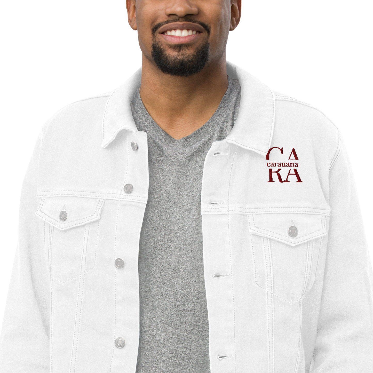 CaRaUaNa Original denim jacket white