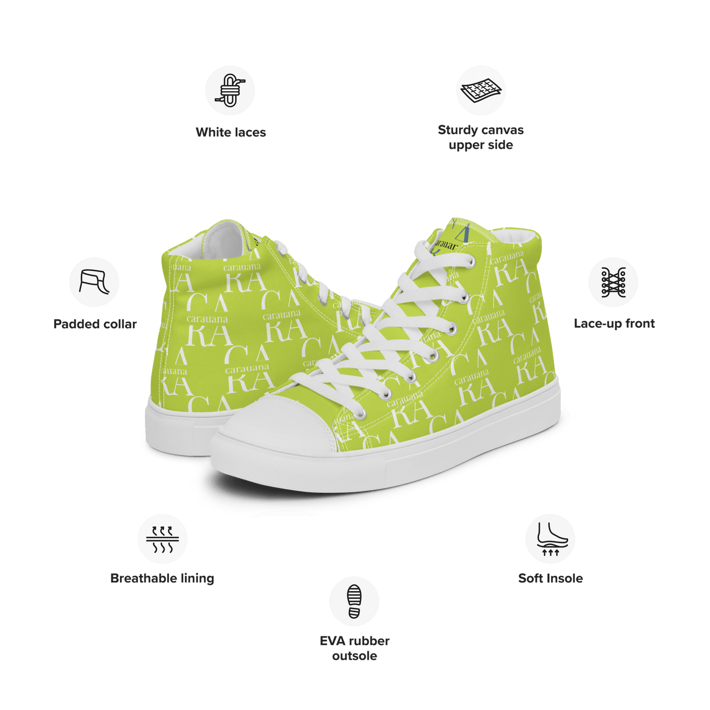CARAUANA Hip Hop canvas shoes Lemon Branded Carauana Store