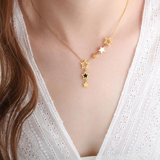 Titanium Steel Geometric Drop Necklace Carauana Store
