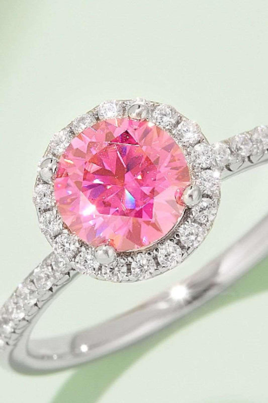 1 Carat Moissanite 925 Sterling Silver Halo Ring Carauana Store