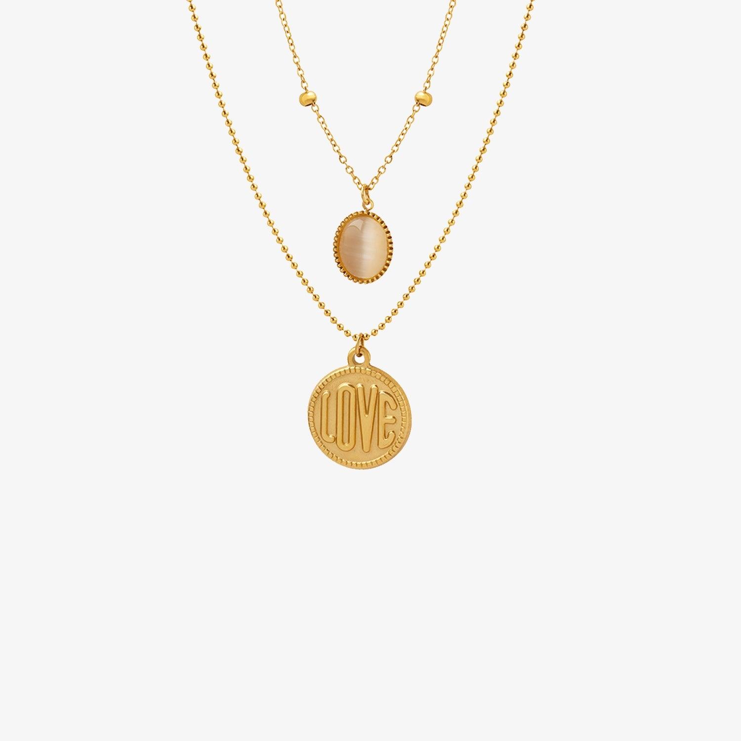 Titanium Steel Double-Layered Necklace Carauana Store