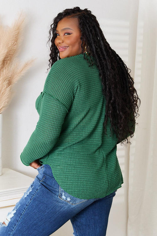 Culture Code Full Size Scoop Neck Patch Pocket Top Carauana Store