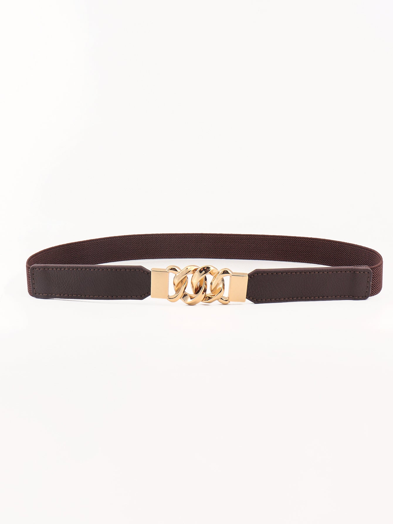 Zinc Alloy Buckle Elastic PU Belt Carauana Store