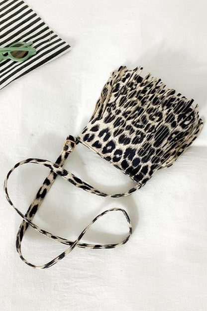 Adored PU Leather Crossbody Bag with Fringe Carauana Store