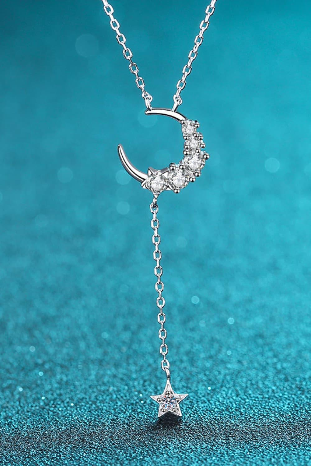 Star & Moon Moissanite Necklace Carauana Store